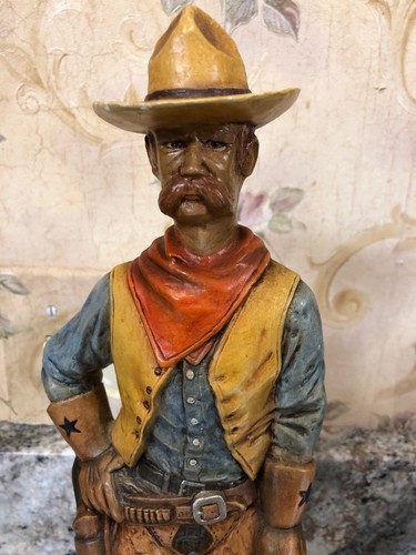 Rare John Wayne Duke Chalkware Carnival Circus Prize Cowboy Figure 1979 12-1/2”