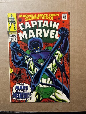 Captain Marvel #5 marvel 1968 comic Fine F