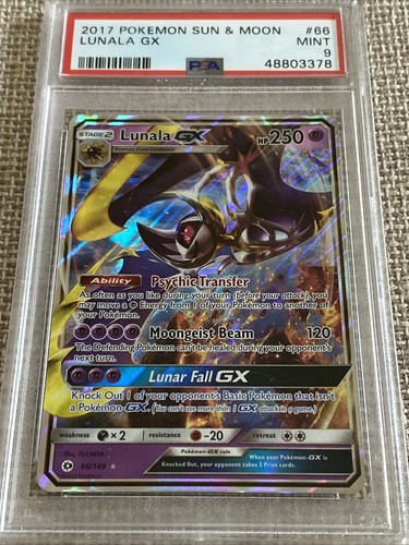 🔥💎2017 Pokemon Sun & Moon Lunala GX 66/149 Ultra Rare Full