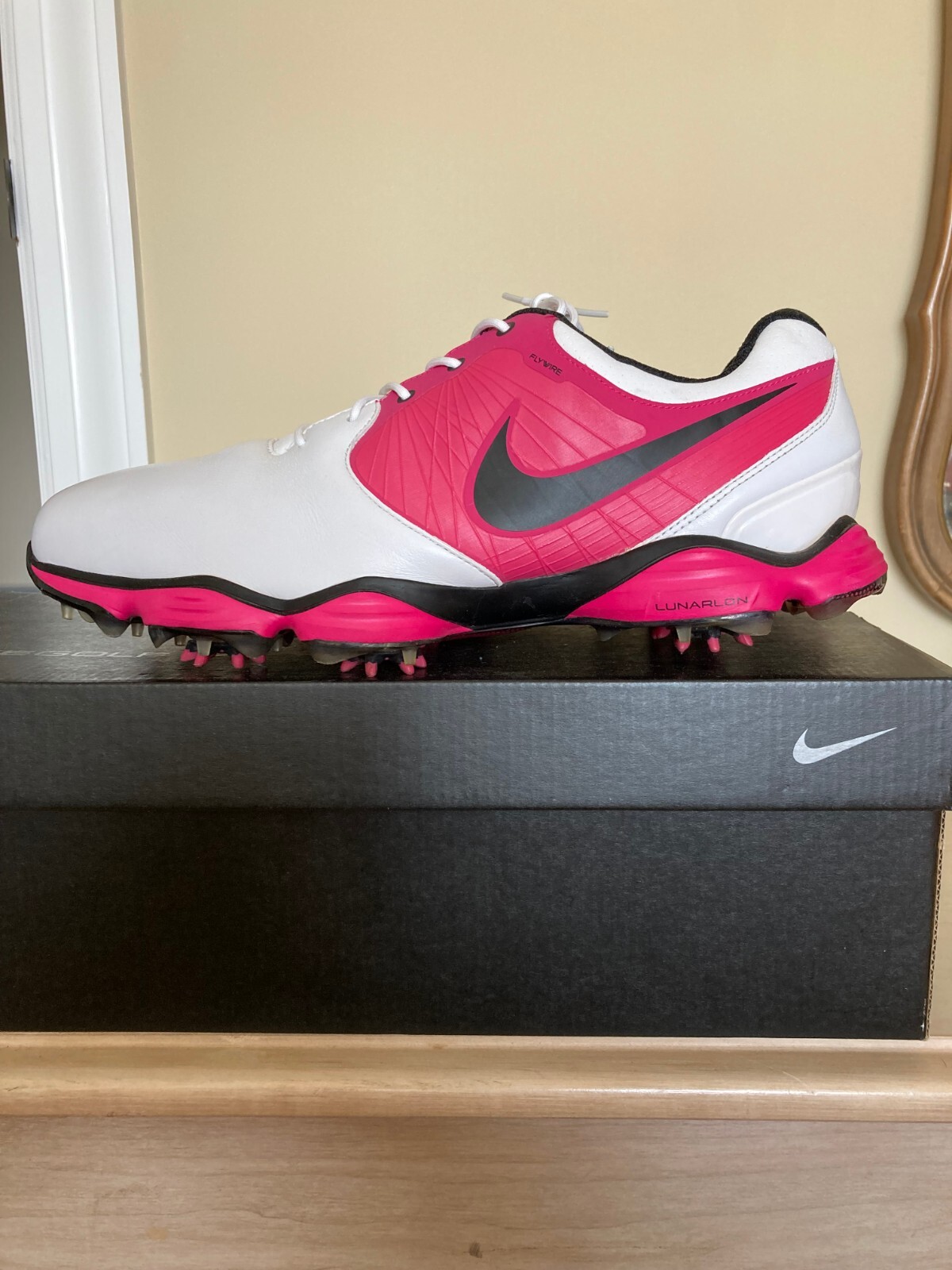 Nike McIlroy Lunar Control II Golf Shoes 10.5M White/Hot