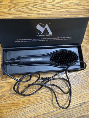 Straight Ahead Platinum Collection Straightener Ceramic Brush Black