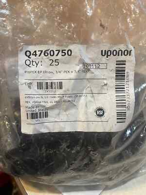 UPONOR Q4760750 PROPEX 90° EP ELBOW 3/4'' PEX x 3/4''  WIRSBO USA MADE QTY: 25 (B1