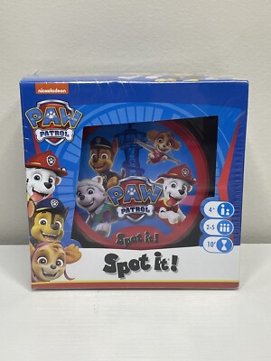 Nickelodeon Paw Patrol Spot It! Card Game 5 games in 1 Spin Master Zygomatic