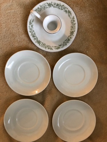 Mikasa Candleholder & Porcelana Brasil Saucers Junk Drawer