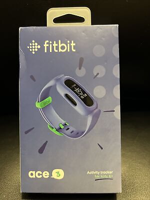 Fitbit Ace 3 Activity Tracker, Kids Cosmic Blue Astro Green #FB419BKBU NEW