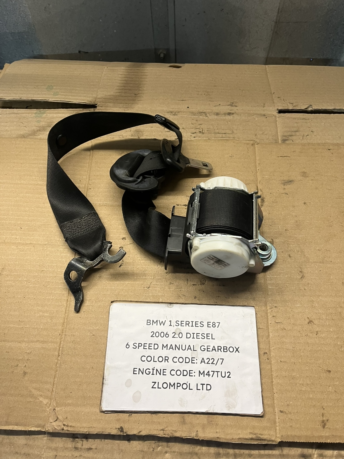 BMW 1 Series E87 2006 2.0 Diesel - Near Side Front Seat Belt S17069965
