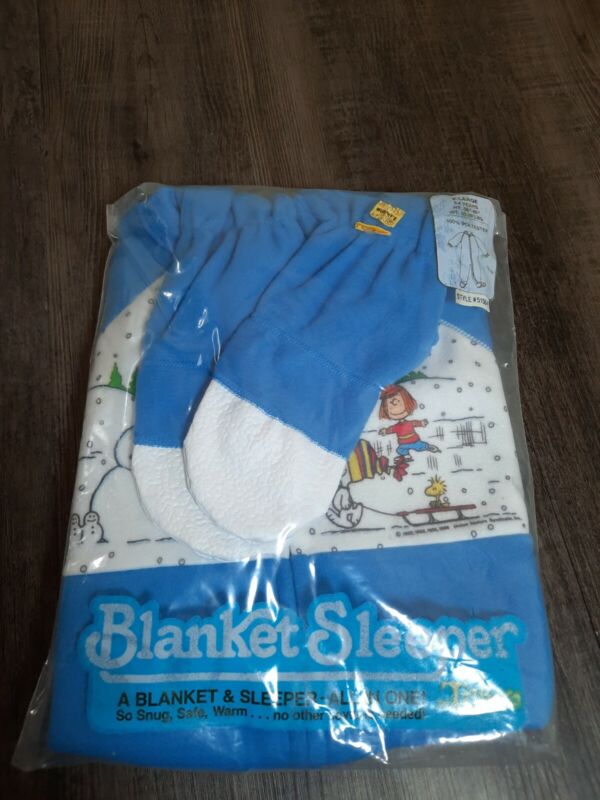 New Vintage peanuts Toddler Blanket Sleeper by Triboro XL 3-4 years