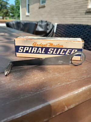 VINTAGE POPEIL BROS GADGET MASTER SPIRAL SLICER NO. 6 ORIG. BOX VEGETABLE FRUIT