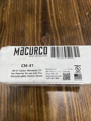 Macurco CM-E1 Carbon Monoxide CO- Gas Detector