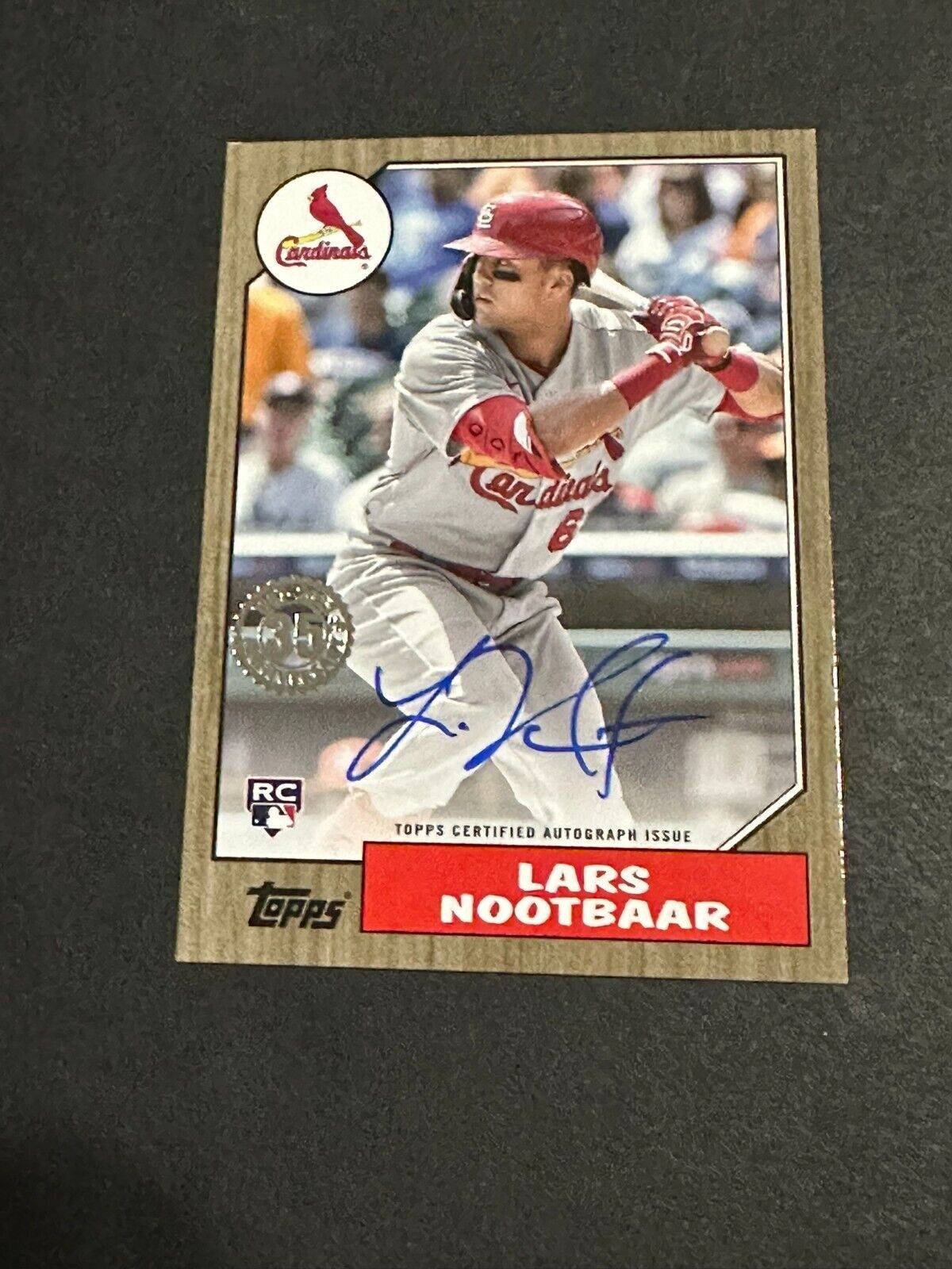 2022 Topps Series 2 Lars Nootbar Gold 1987 Auto RC #87BA-LN 2022 Topps Series 2 Lars Nootbar Gold 1987 Auto RC #87BA-LN