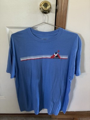 Columbia Sportswear Graphic T Shirt Mens XL Blue Outdoor Mountain Logo Tee