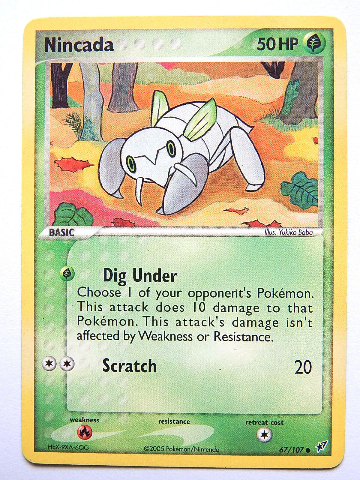 Nincada 67/107 (LP, Pokemon Card, EX Deoxys, 2005, Grass Nincada 67/107 (LP, Pokemon Card, EX Deoxys, 2005, Grass