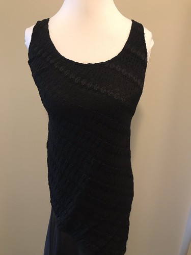 White House Black Market Women's Sheer Hem Drop Waist Formal Tank Lace Dress 6