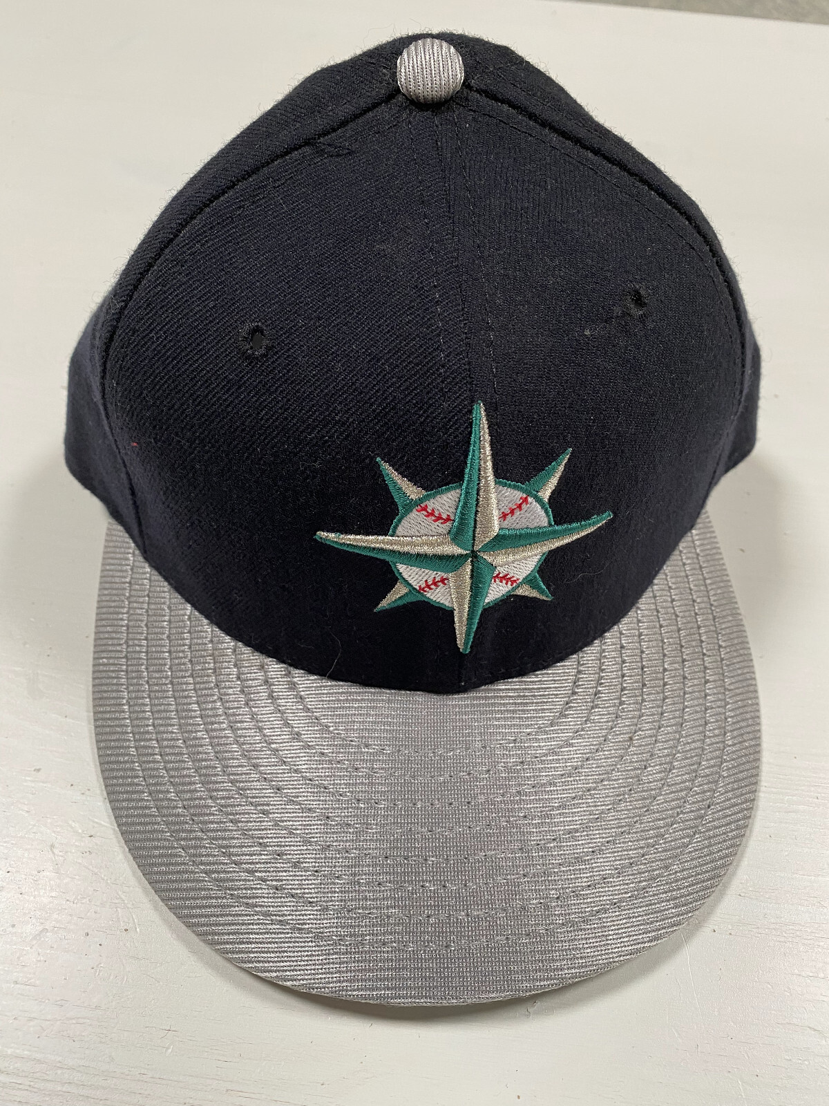 90s~ USA製 Seattle Mariners leather cap Vintage 90s Seattle Mariners Plain Logo Twins Enterprise