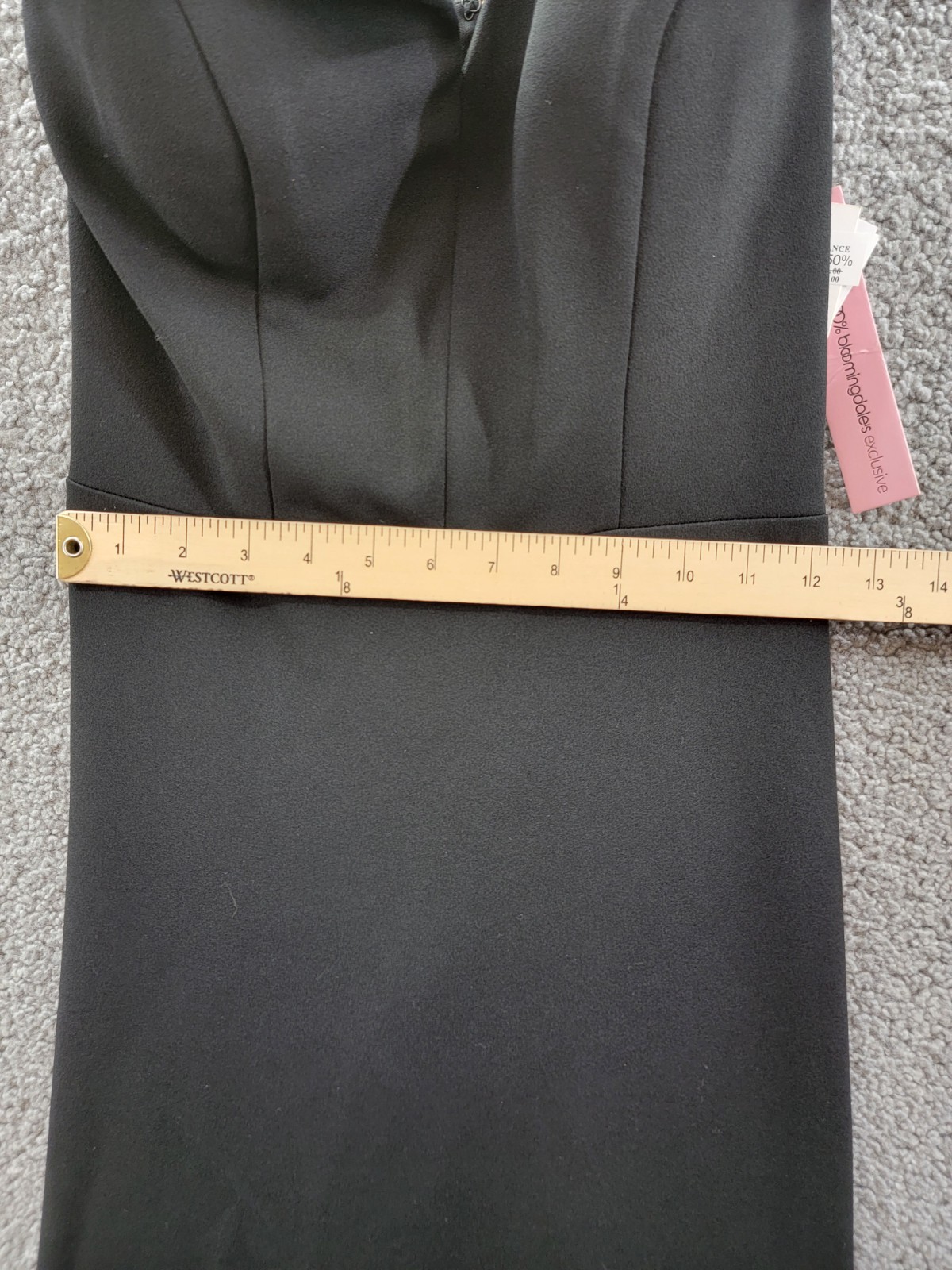 AQUA One-Shoulder Ruffled Gown Women's 6 Black Asymmetric Back Zip Closure - Picture 5 of 15