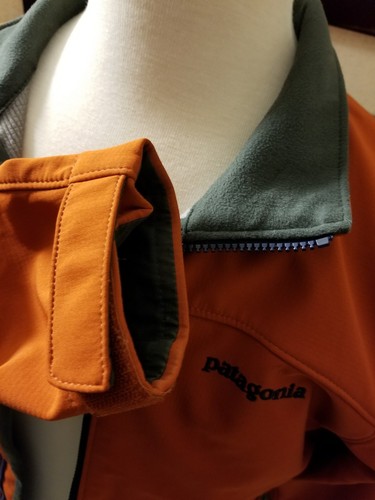 PATAGONIA polartec windbloc orange grey  jacket mens size small new without tags