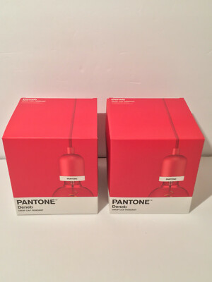 2 Pack Cardinal RED PANTONE Deneb Drop Cap Pendant Hanging Light Fixture e3Light