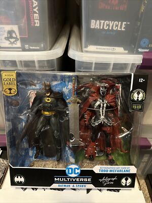 Batman & Spawn Signed Todd McFarlane DC LE Online Toy Store Exclusive /1500 New!