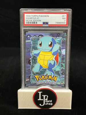 1999 Topps Pokémon Squirtle #7 Movie Edition Blue Label 1st