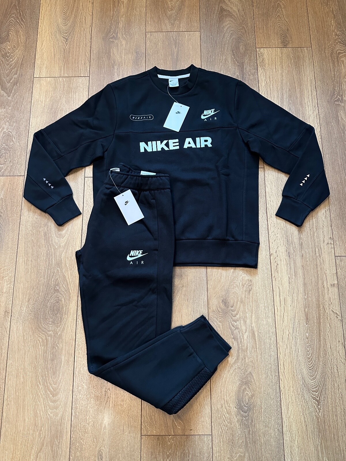 GENUINE NIKE AIR MENS BLACK NSW FULL TRACKSUIT TOP AND PANT