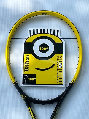 New Wilson Clash 100L V2 Minions Special Edition RARE Tennis Racket 4 3/8 unstru