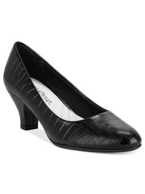 

Женские туфли-лодочки EASY STREET черного цвета с подкладкой Fabulous Almond Toe Block Heel Slip On Pumps, Черный, FABULOUS