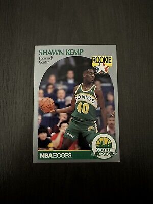 1990-91 NBA Hoops #279 SHAWN KEMP  Seattle Supersonics ROOKIE Basketball Card RC