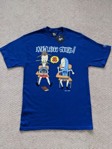 NEW Vintage Stussy Beavis and Butt-Head Blue Shirt size NEW Vintage Stussy Beavis and Butt-Head Blue Shirt size