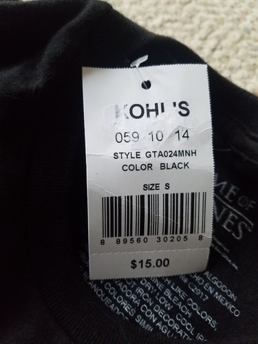 NWT Game of Thrones T-Shirt Size Small Black Winter is Coming House of Stark