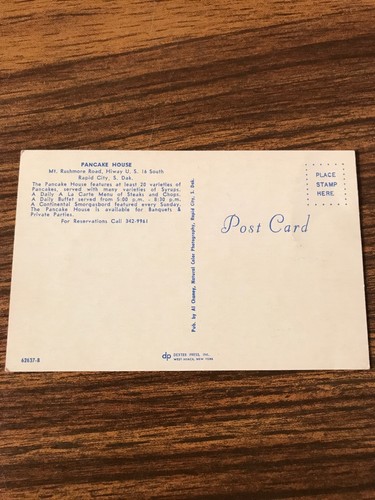 SD, Rapid City, South Dakota, Pancake House Restaurant, Multi-View, DP No 62637B