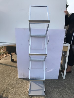 Sign Talk Zigzag Pocket Magazine Rack Stand Trade Show Display w/Aluminium Case
