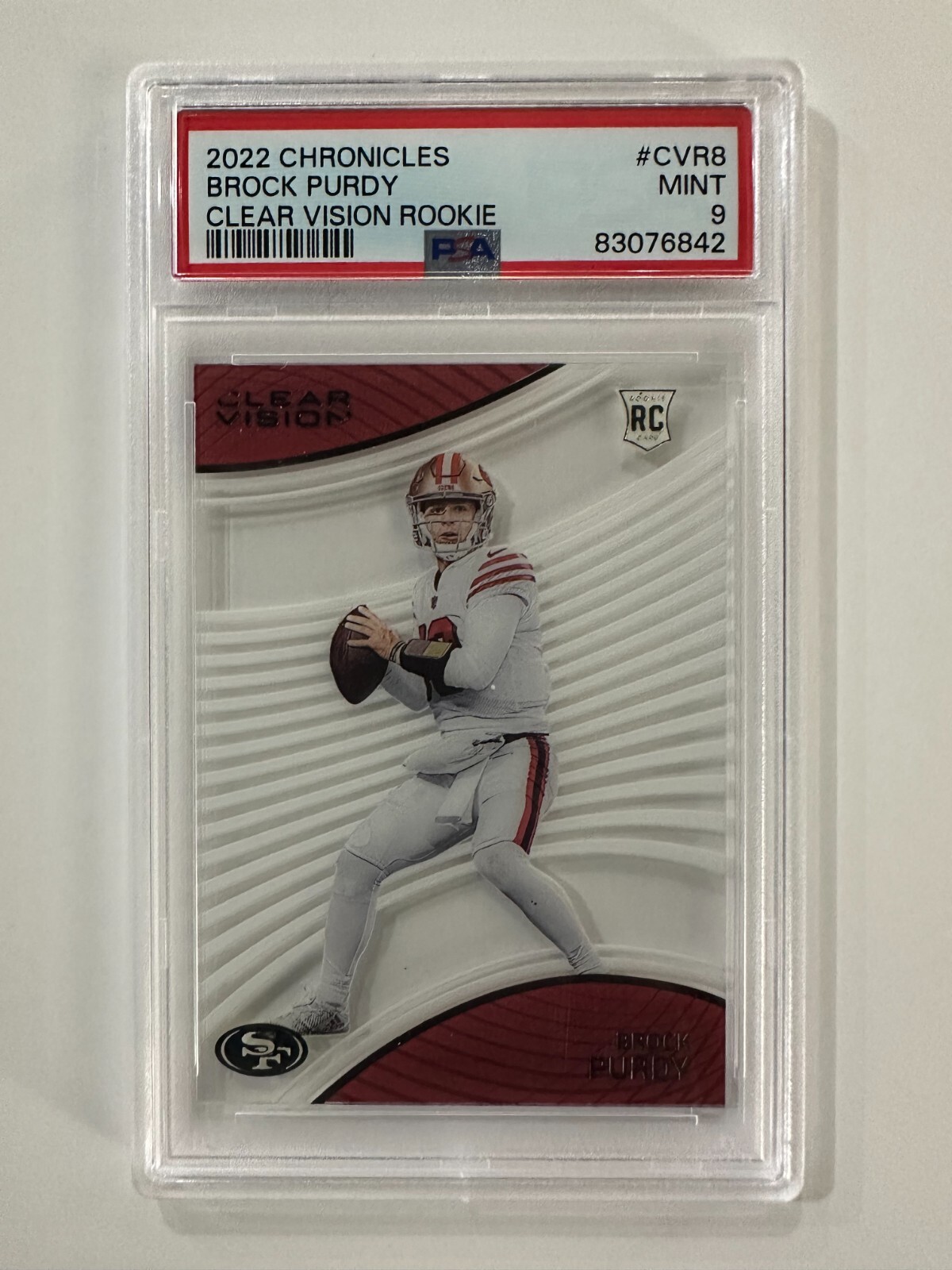 2022 Panini Chronicles #CVR8 Brock Purdy - RC Clear Vision - PSA 9
