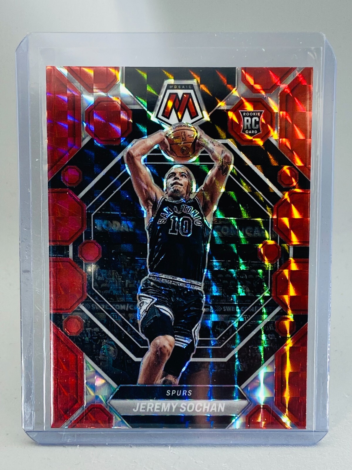 ✨ Souchan✨ 2022-23 Panini Mosaic Jeremy Sochan RC Red Mosaic #226 | eBay