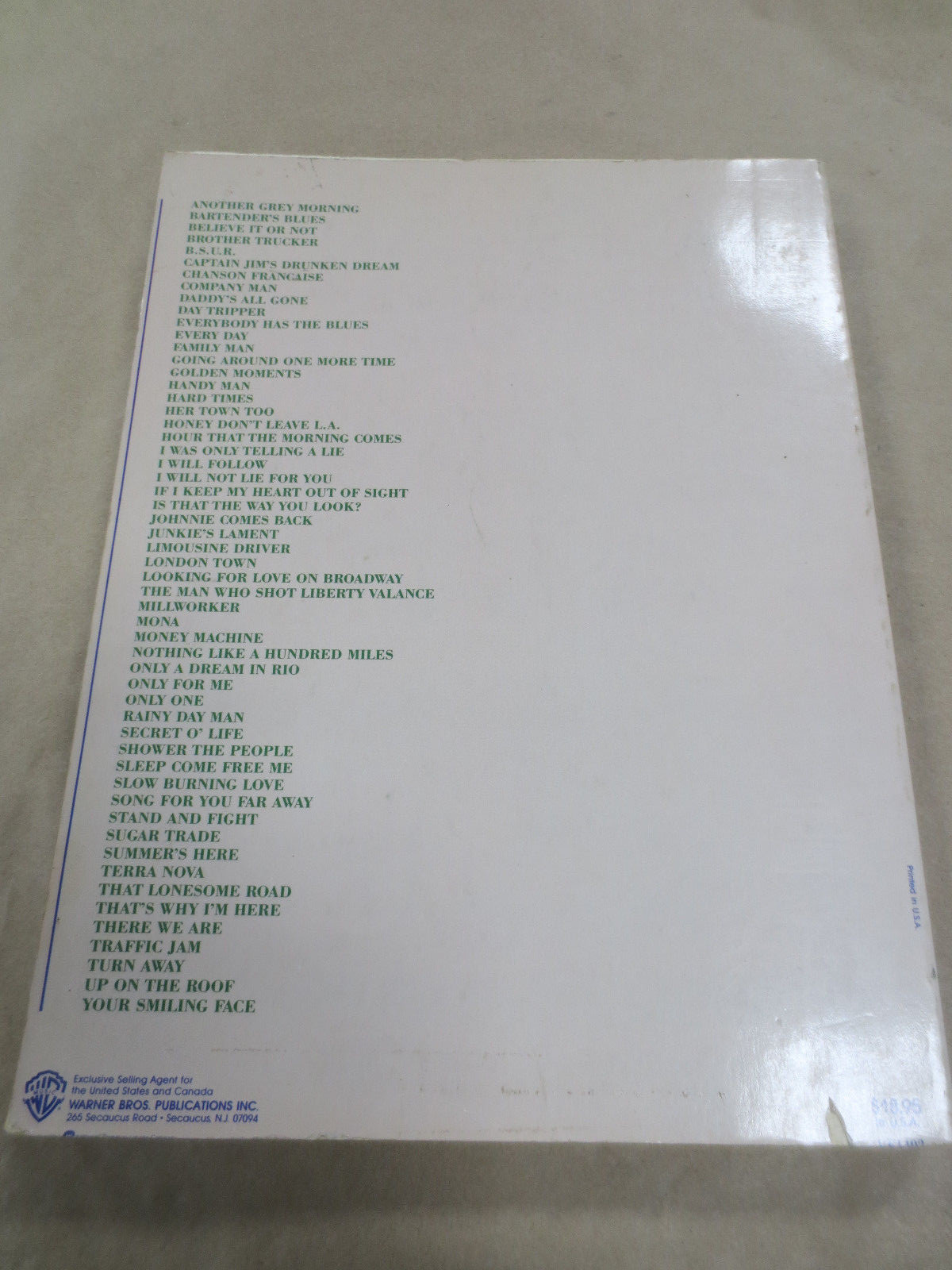 James Taylor Complete Volume Two Piano And Guitar Sheet Music Songbook