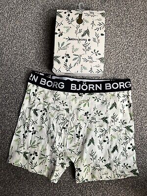 BNIB Bjorn Borg Mistletoe Boxer Shorts Size M