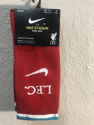 Liverpool LFC Nike Stadium Knee Soccer Socks,Red, DA1465-687 Med 6-8 NWT $18.00