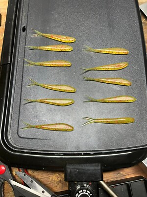 3 1/2 inch fluke minnow soft plastic baits . You pick color