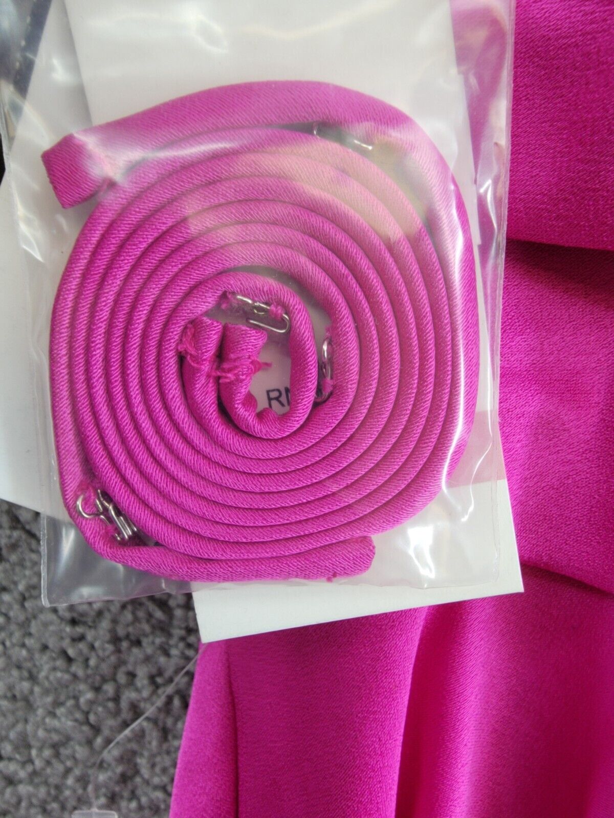 Taylor Asymmetric Sleeveless Satin Gown Women's 10 Magenta Back Zip Closure - Picture 15 of 17