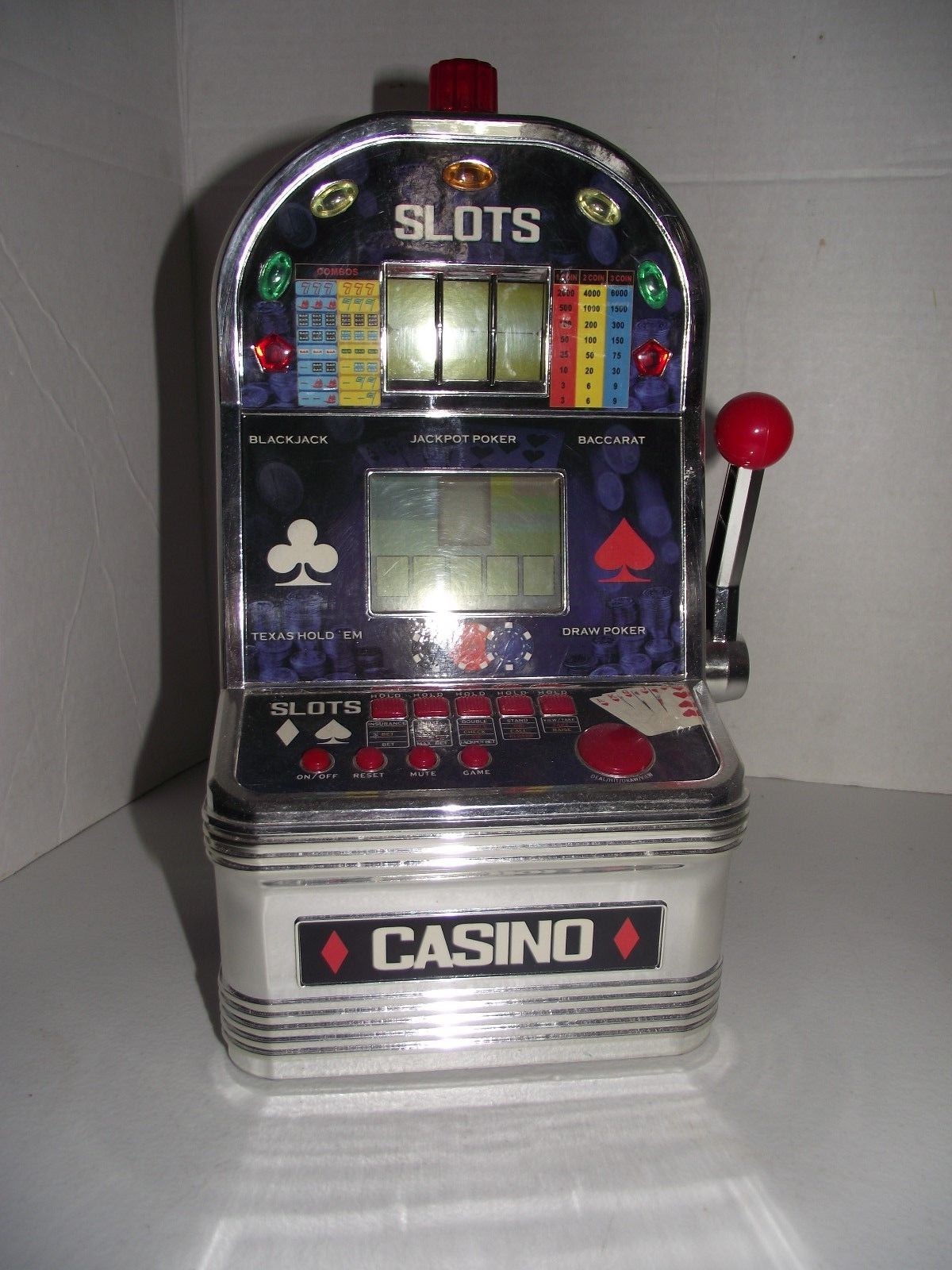 vintage mini miniature slot machine game casino slots blackjack poker hold em