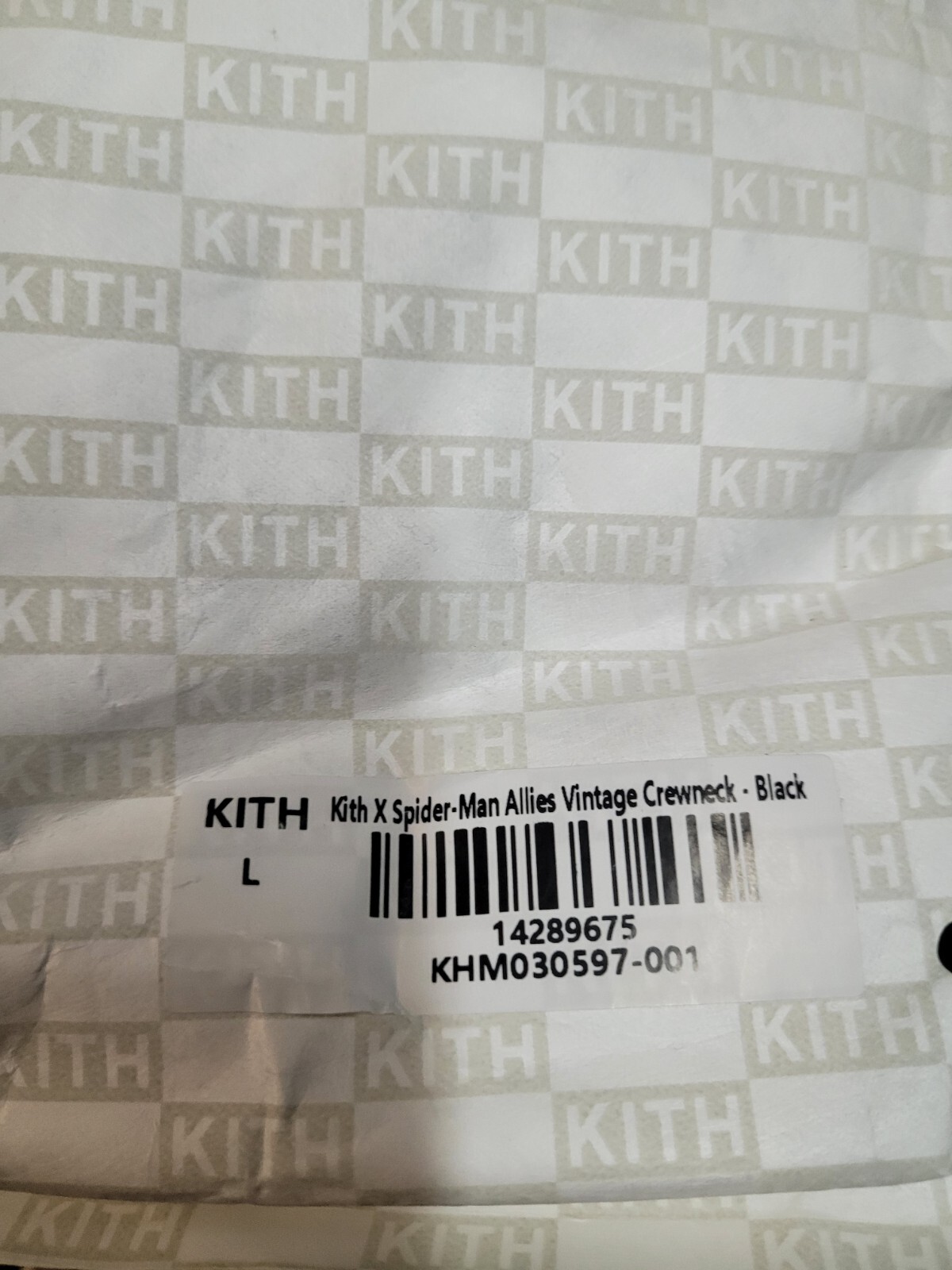 Pre-owned Kith X Spider-man "allies" Vintage Crewneck Sweatshirt Size L In Black