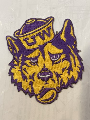 UW Washington Huskies Embroidered Iron On Patch Vintage  3” X 2.5"