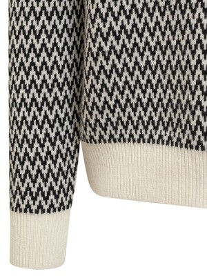 Pre-owned Lanvin Curb Sweater In Black Ecru