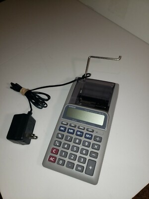 Genuine Casio (HR-8L) F-5/4-Cut Printing Calculator w/ Power Supply Included 
