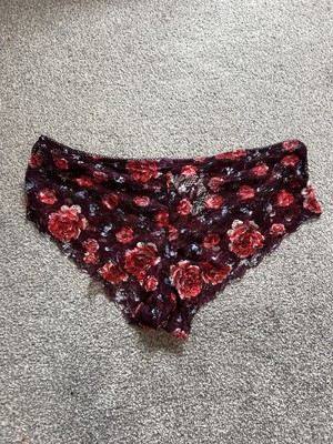 BNWT PEP&CO Panties, Hot Pink Sheer Floral Lace, UK 12-14
