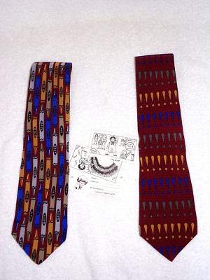 Vicky Davis Mens Lot of 2 100% Silk Necktie NWT t14
