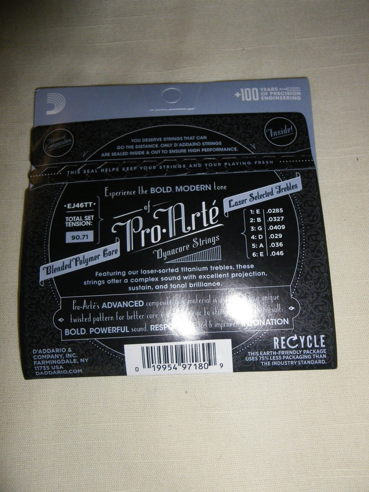 D'Addario EJ46TT Pro-Art Dynacore Titanium Hard Tension Guitar Strings