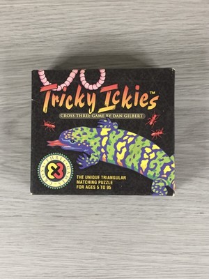 Tricky Ickies Game-Cross Three Games-Dan Gilbert-Triangular Brain Puzzle