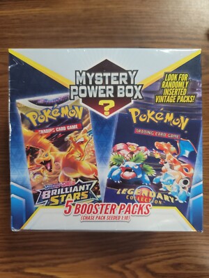 Pokémon Mystery Power Box 5 Packs Per Box Seeded Vintage Chase Packs 1:10 New!