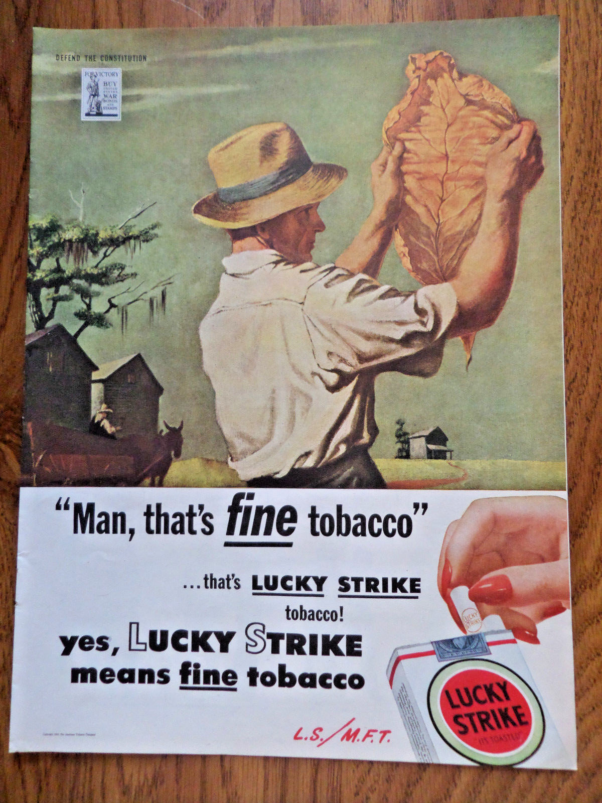 1944 Lipton's Continental Noodle Soup Ad 1944 Lucky Strike Cigarette Ad Tobacco