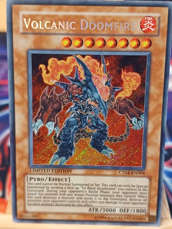 Vulkanisches Verdammnis Volcanic Doomfire Ct04-En004 Secret Rare En Ex Yugioh